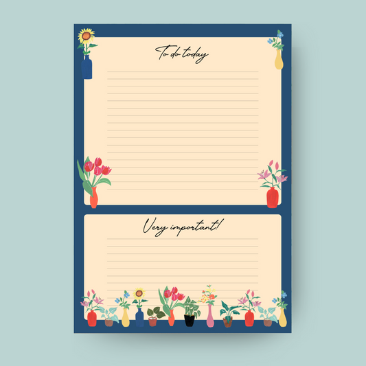 A5 blue notepad - 50 pages