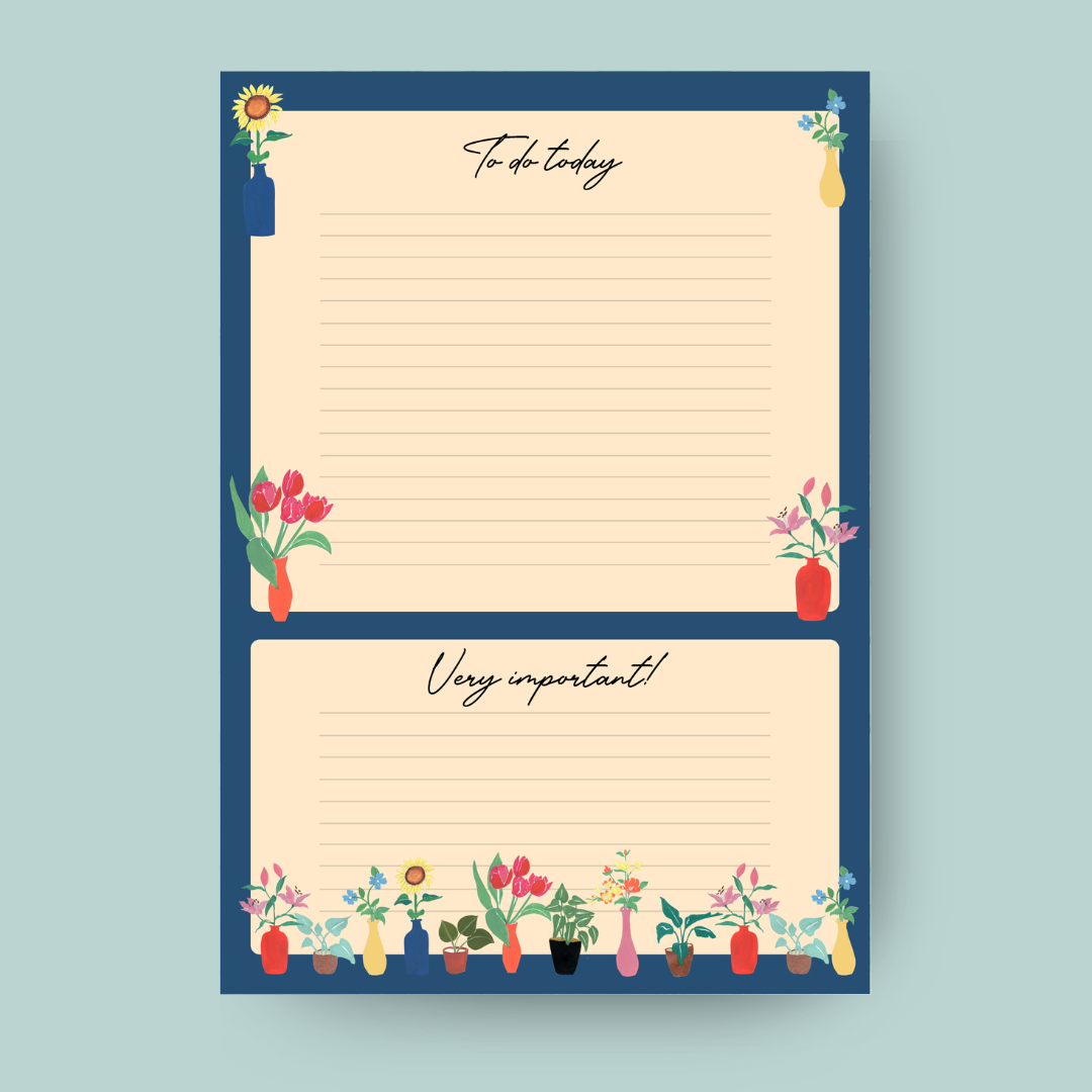 A5 blue notepad - 50 pages