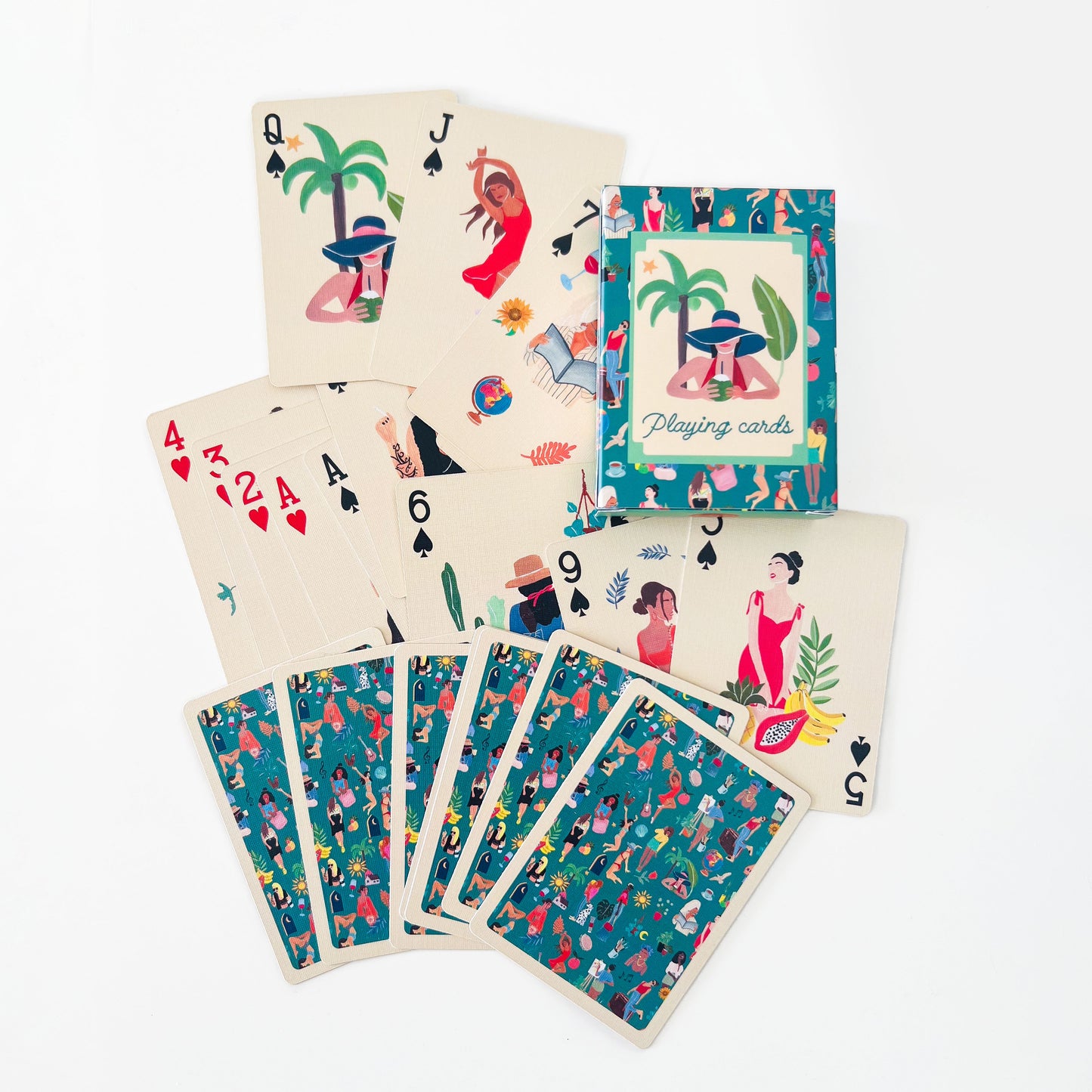 Stylish playing cards - women are the world