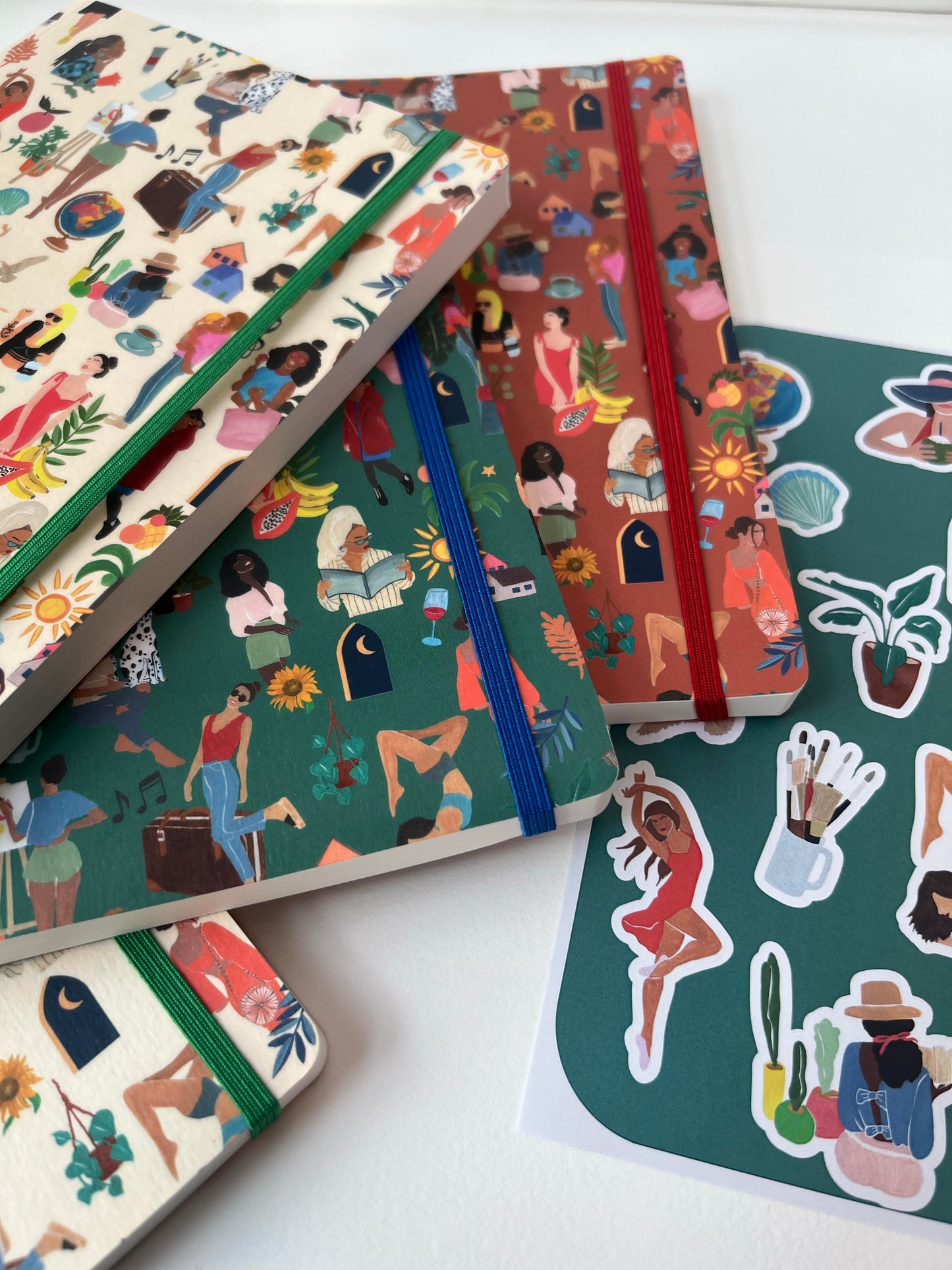 Notebooks with stickers sheet (soft cover)